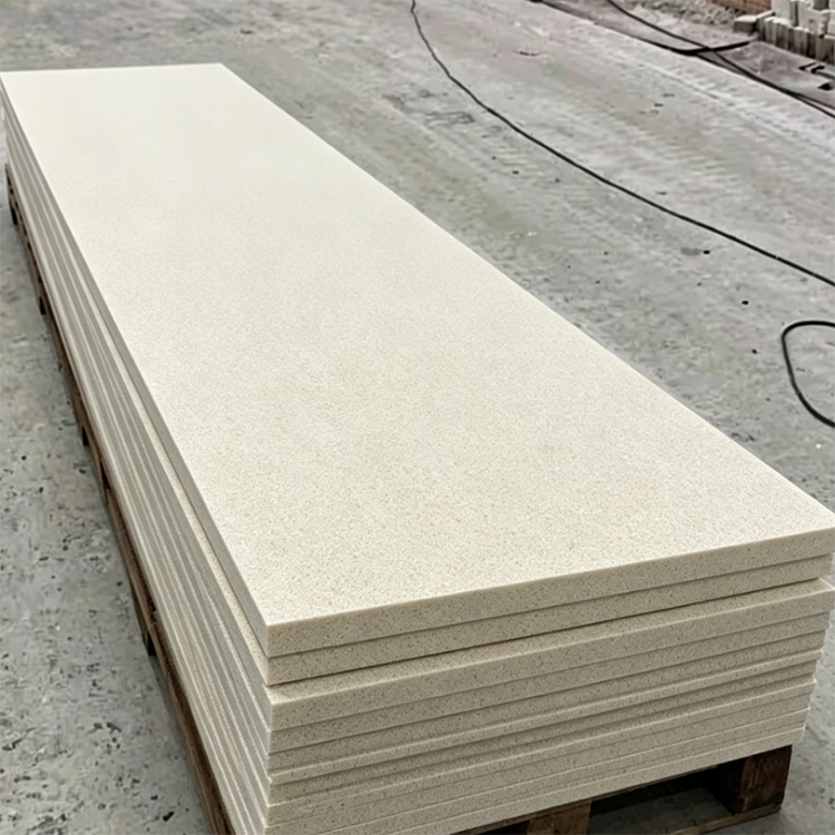 MM834 Beige Fine-Grain Solid Surface Sheet Integrated Acrylic Countertop and Wall Panel
